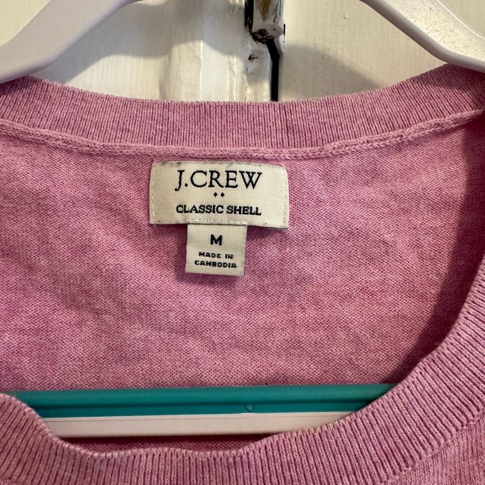 J.Crew Classic Shell Knit Tank Top Pink M - Picture 2 of 3